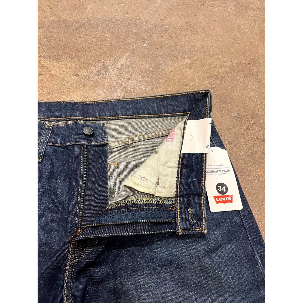 Levi's 511 Straight Leg Jeans Mens 34x32 Blue Denim Dark Wash Cotton Stretch - Picture 6 of 16